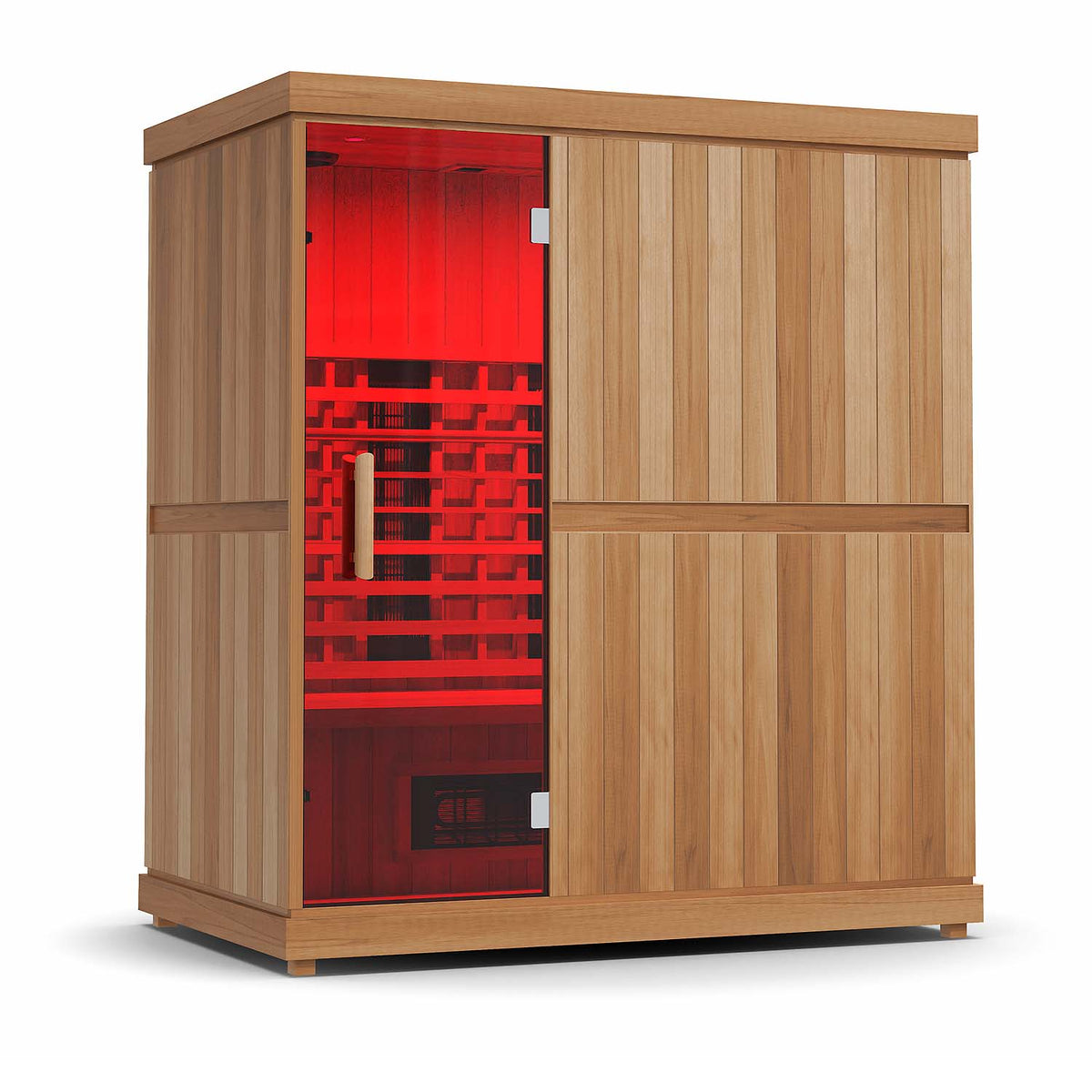 Finnmark FD-3 infrared sauna with red chromotherapy light
