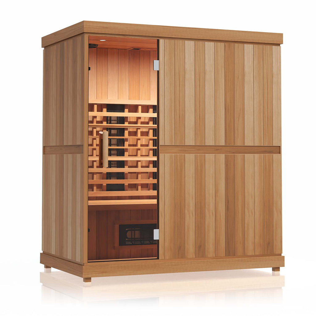 Finnmark FD-3 Trinity XL 3-4 person infrared sauna with white interior lighting