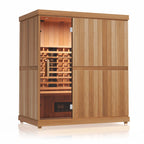 Finnmark FD-3 Trinity XL 3-4 person infrared sauna with white interior lighting