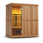 Finnmark FD-3 infrared sauna with yellow chromotherapy light