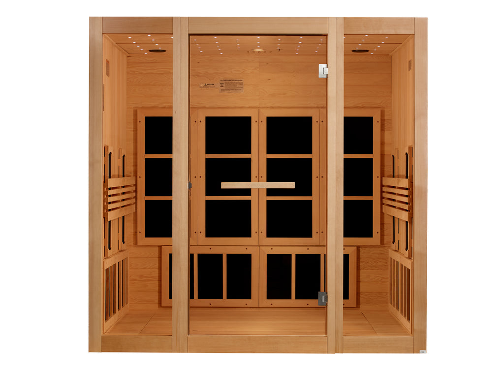 Golden Designs Catalonia 8-Person Indoor Full Spectrum Infrared Sauna (Near Zero EMF)