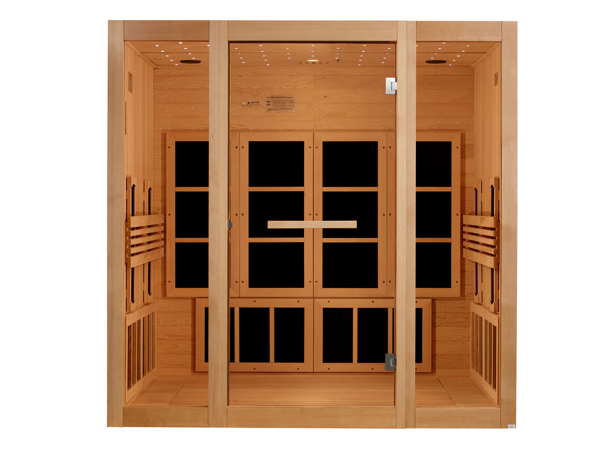 Golden Designs Catalonia 8-Person Indoor Full Spectrum Infrared Sauna (Near Zero EMF)