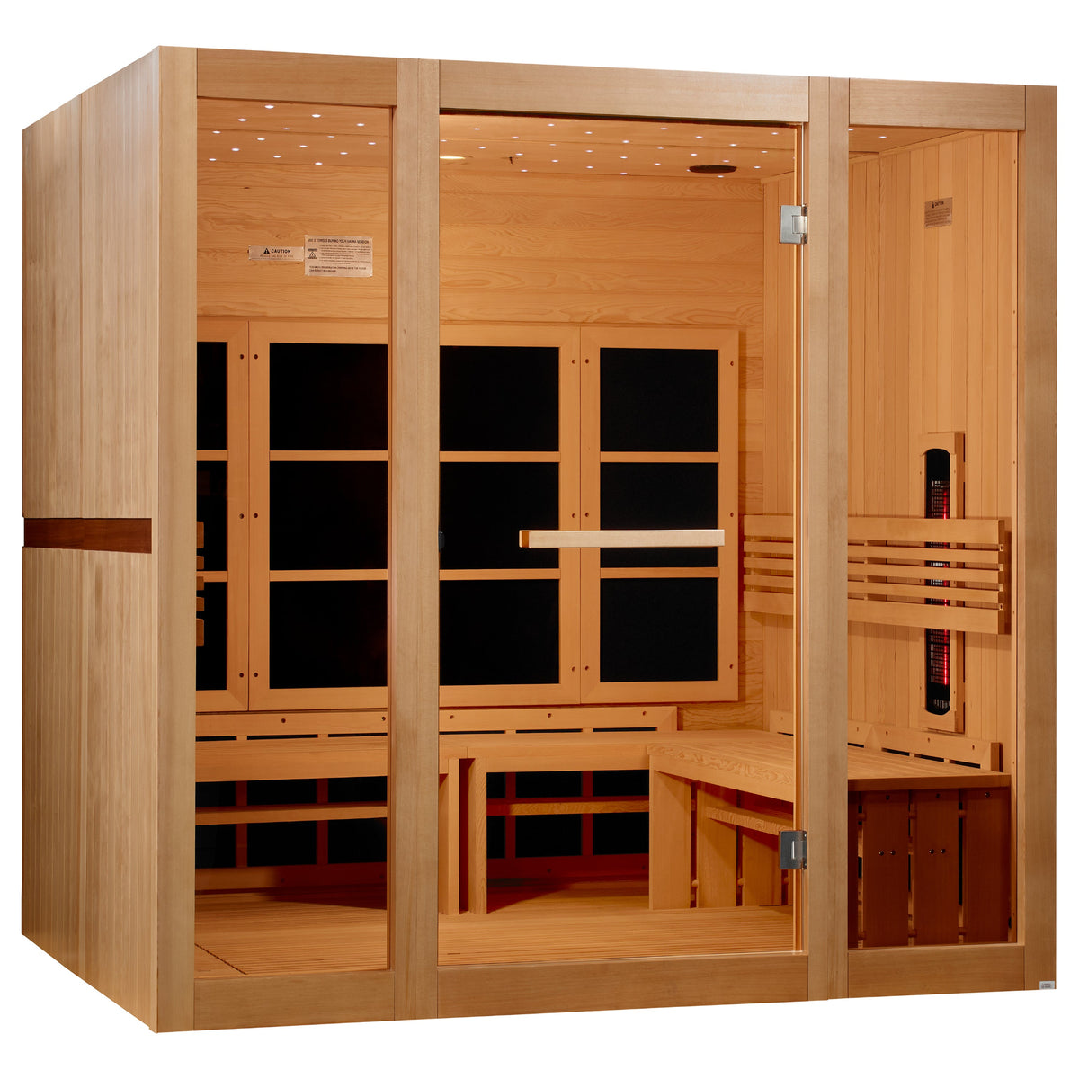Golden Designs Catalonia 8-Person Indoor Full Spectrum Infrared Sauna (Near Zero EMF)