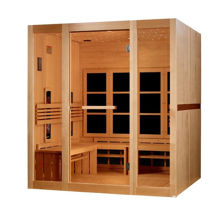 Golden Designs Catalonia 8-Person Indoor Full Spectrum Infrared Sauna (Near Zero EMF)