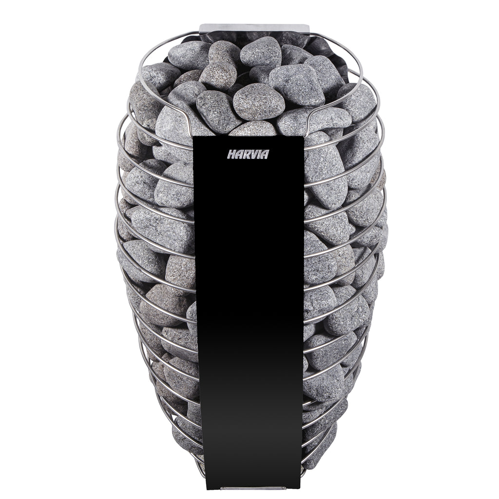 Front view of the Harvia Spirit 8kW Sauna Heater with sauna stones