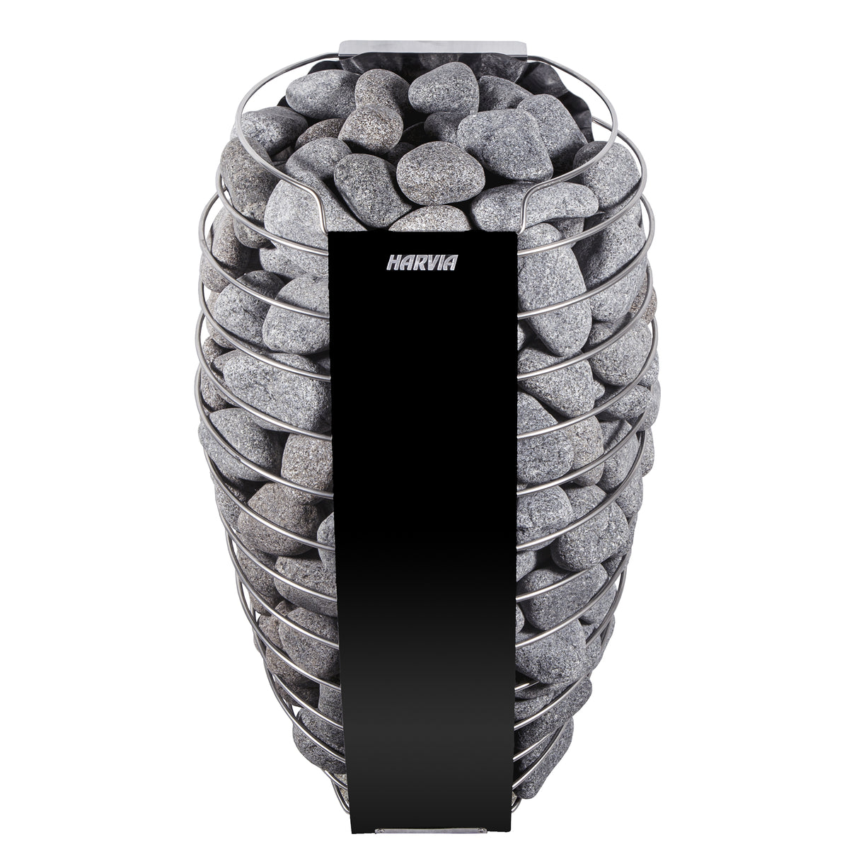 Front view of the Harvia Spirit 8kW Sauna Heater with sauna stones
