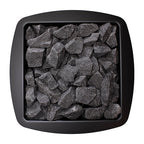 Top view of the stone compartment filled with sauna stones on the Narvi NC 16 16kW wood fired sauna heater