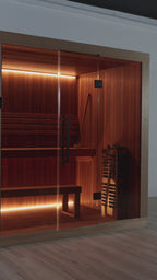 Product video of the Dundalk Leisurecraft Element Studio 4 Person Traditional Indoor Sauna