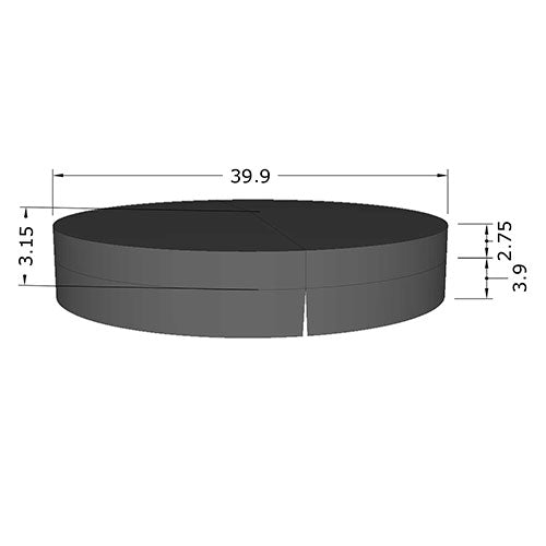 SaunaLife S1 cover dimensions diagram