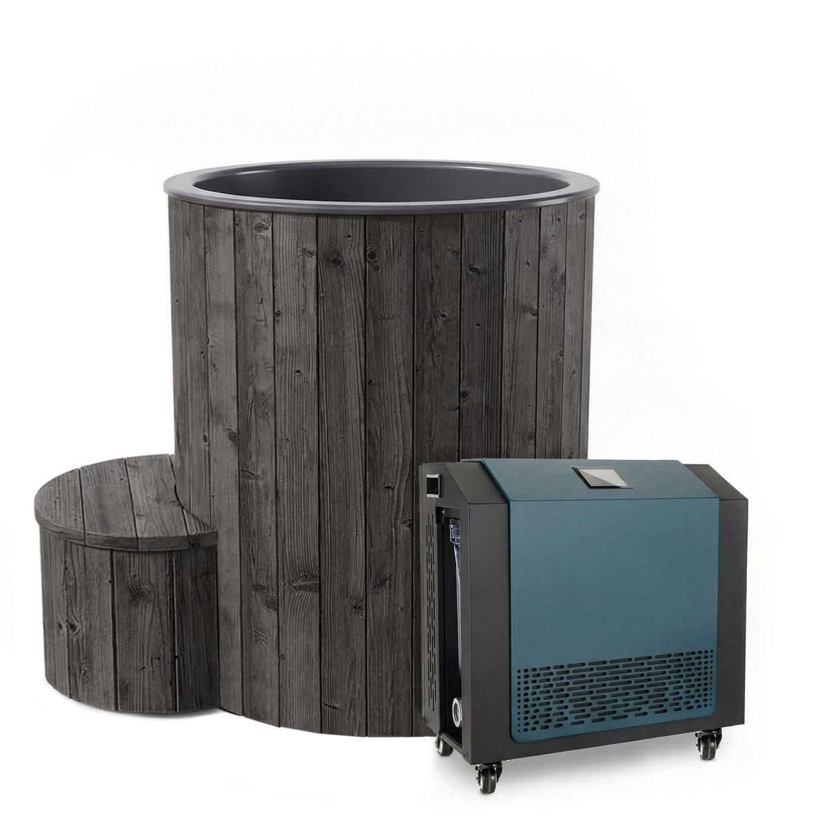 SaunaLife S1C Soak Series 1-person cold plunge package, black finish, photo 1