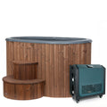 SaunaLife S2C Soak Series 2-person cold plunge package, natural finish, photo 1