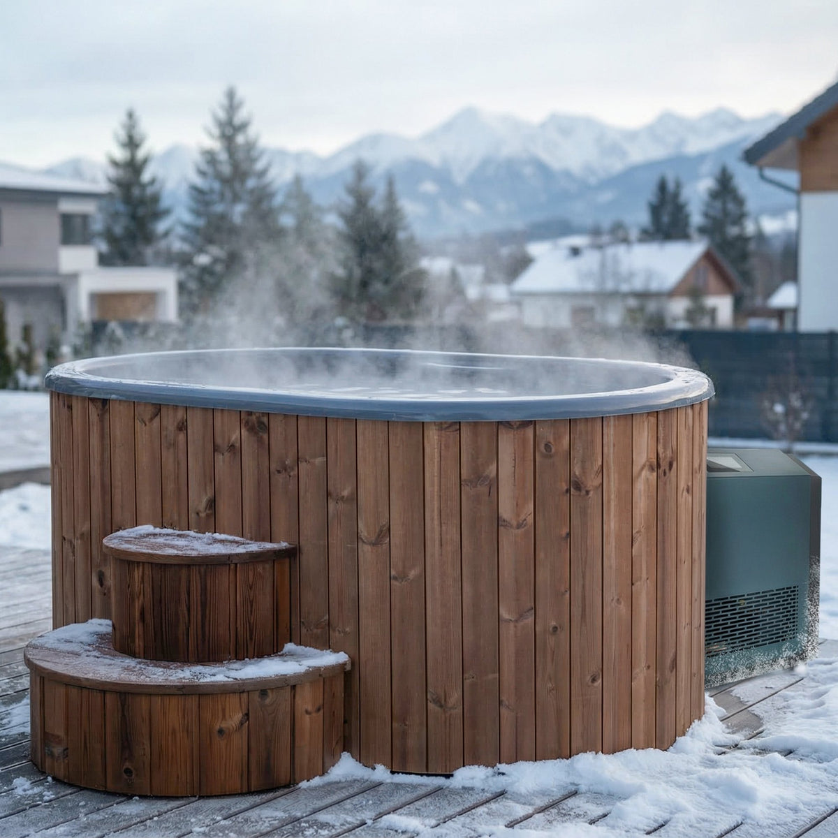 SaunaLife S2C Soak Series 2-person cold plunge package, natural finish, photo 3