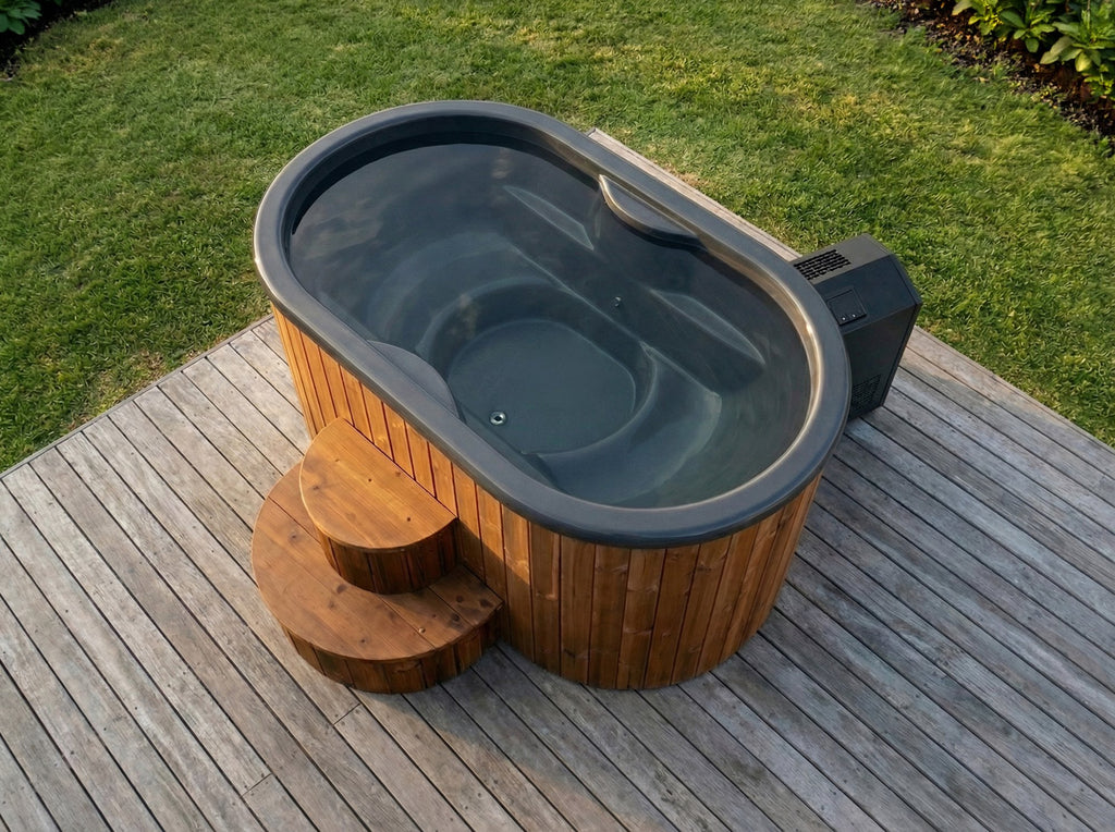 SaunaLife S2C Soak Series 2-person cold plunge package, natural finish, photo 4
