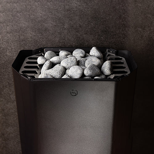 Top and front of the Saunum Air Perfect 7 7kW sauna heater
