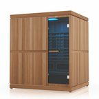 Finnmark Trinity hybrid sauna with blue chromotherapy light