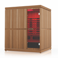 Finnmark Trinity hybrid sauna with red chromotherapy light